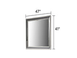 Lavita Modern & Contemporary Style Mirror Made with Wood and Gold Accents in Black & Gold. B009P245896