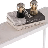 Triamine Board Cross Iron Frame Porch Table Sofa Side Table Reddish Oak 93377749