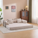 Floor,Compression Sofa,Convertible Floor Sofa Bed-with Pillow Back Support Armrest,Comfy Futon W3723P345007