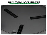 30 Inch Round Outdoor Wood Pit, Heavy Duty Wrought Iron Firepit with Hinged Spark 98743437