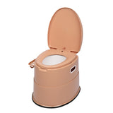 ZUN Portable Toilet with Non-slip Mat Brown 79167273