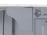 K&K 50.7" Island with Storage Tilt Trash Can Cabinet and Pull Out Cabinet Organizer, Rolling N707P299008G