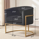 Upholstered velvet chair Gold metal bracket, medieval living room office tea room lounge chair with W2113P228833