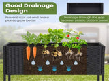 28" Elevated Raised Planter Box with Storage Shelf, Ergonomic Garden Bed for Patio Balcony Herb 14565197