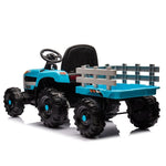 ZUN Ride on Tractor with Trailer,24V Battery Powered Electric Tractor Toy, 200w*2motor W1578P193906