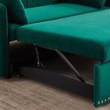 MH" Sleeper Sofa Bed w/USB Port, 3-in-1 adjustable sleeper with pull-out bed, 2 lumbar pillows and W1193137590