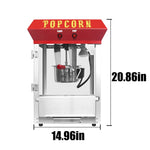 ZUN Kaitu Bar Style Popcorn Machine, 6-Ounce Popcorn Maker Popper, Red W2841P218157