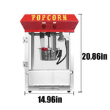 ZUN Kaitu Bar Style Popcorn Machine, 6-Ounce Popcorn Maker Popper, Red W2841P218157