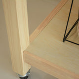 Kitchen Island & Kitchen Cart, Mobile Kitchen Island with Two Lockable Wheels, Rubber Wood Top, W42049334