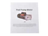 Swimming Pool Water Pump Motor 1HP 115/230 Volts 3450RPM 48Y Frame Replacement for AO Smith USQ1102 83516688