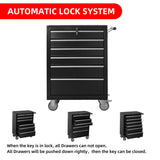 6-Drawer Rolling Tool Chest Cabinet, Large Capacity Metal Tool Box with Wheels and Locking, Roll 09095142