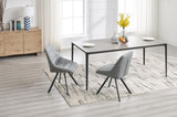 ZUN Dining Chair,Thickened fabric chairs with metal legs Set of 2,Grey W1249P243510