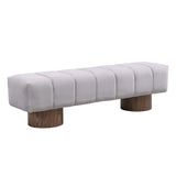 Upholstered Dining Bench for Dining Room, No-Assembly End of Bed Entryway Bench Ottoman for Bedroom N779P253550L
