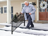 Matte Black Outdoor 3 Level Iron Handrail 56041955