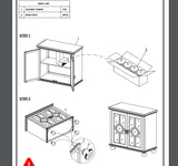 Classic Storage Cabinet Antique White 1pc Modern Traditional Accent Chest with Mirror Doors Pendant B011P169760