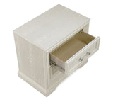 Beautiful Transitional Style 1pc 2-Drawer Nightstand White Cream Finish Wooden Home Bedroom B011P221372