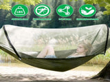 3-in-1 Camping Hammock with Automatic Pop-Up Mosquito Net, Lightweight 70D Nylon Portable Hammock 31433634