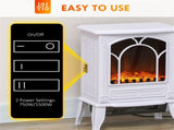 Electric Fireplace Stove Freestanding Heater with Realistic Flame & Overheat Shutoff 47262841