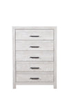 ZUN Modern Style 5-Drawer Chest Made with Wood in Gray B009P152659