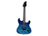 39in Electric Guitar H-H Pickups Trans Blue suit for Heavier Rock 55240222