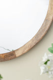D20x1.5"Transitional Decor Style Mango Wood Wall Mirror Wall Decor with Frame of Solid Mango Wood W2078130544