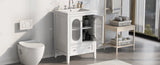 24" Bathroom Vanity with Sink, Bathroom Vanity Cabinet with One Drawer and Doors, Adjustable Shelf, N725P170590K