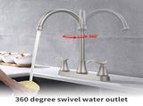 Single Handle High Arc Brushed Nickel Pull Out Kitchen Faucet,Single Level Stainless Steel Kitchen 07299265