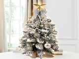 22in Mini Christmas Tree with Lights, Rose Gold Artificial Small Tabletop Christmas Tree with 32081158