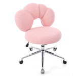 ZUN 360&deg;Swivel Height Adjustable,Swivel Chair,Teddy fabric,home office chair W680P143449