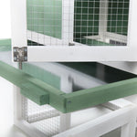 ZUN Large Wooden Rabbit Hutch Indoor and Outdoor Bunny Cage with a Removable Tray and a Waterproof Roof, W2181P146767