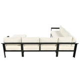 ZUN U-shaped multi-person outdoor sofa set, suitable for gardens, backyards, and balconies. 35944184