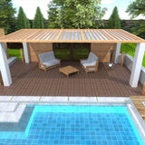 H Style 12" Patio Deck Tiles, DIY Module Interlocking Decking Tiles Floor Tile,Easy and Quick W206P195972