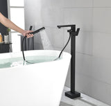 Floor Mounted Tub Faucet High Flow Freestanding Tub Filler Faucet with Handheld Shower Head and W2287P264493