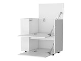 White 2-Cabinet Bar Cart B062P175067