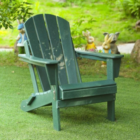 ZUN Folding Adirondack Chair, Relaxing Stackable Arm Rest Ergonomic HDPE All-Weather Adirondack Chair W2103P179347