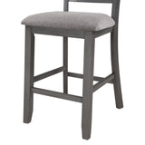 5-Piece Wooden Counter Height Dining Set with Padded Chairs and Storage Shelving 08366241