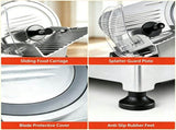 10 Inch Electric Meat Slicer, 0-0.47" Adjustable Thickness Deli Food Slicer, 150W High-Efficiency 84581592