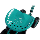 Rolling Garden Scooter Garden Cart Seat with Wheels and Tool Tray, 360 Swivel Seat,Green W46542630