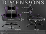 Gaming Chair with Pocket Spring Cushion and Footrest, Ergonomic Computer Chair for Adults, 59015480
