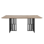 ZUN ACME Zudora Dining Table, Antique Oak & Black Finish DN01757