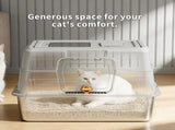 black stainless steel fully enclosed cat litter box, durable enclosed cat litter box, high side to 68145007