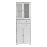 67" Tall Kitchen Pantry Cabinet with Doors and Shelves Large Stand Up Pantry Storage Cabinet with W3417P321849