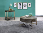 ZUN Light Brown and Champagne 1-Drawer Coffee Table B062P209129