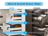 () Barn Door 3-Drawer P2 Particleboard Melamine-Faced Wooden Filing Cabinet 10192026