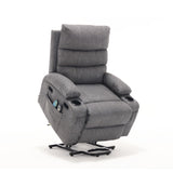 ZUN 21"seat width,large size Electric Power Lift Recliner Chair Sofa for Elderly, 8 point vibration W214111183