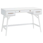 ZUN White 3-Drawer Rectangle Mid-century Writing Desk B062P153871