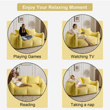 Giant Bean Bag Couch for Adults, Ultra Soft Fluffy Loveseat Bean Bag Sofa, Oversized Chase Lounge 81854156