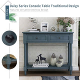 ZUN Series Console Table Traditional Design with Two Drawers and Bottom Shelf 25384136