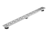36 Inch Linear Shower Drain with Removable Brick Patterned Grate Cover, 304 Stainless Steel Shower 52423421