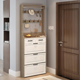 NEW OAK color shoe cabinet with 3 doors 2 drawers with hanger,large space for storage W1320137991